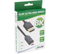 Cavo HDMI InLine Slim Ultra High Speed ??- 8K4K - A St. / D St. (Micro) - 1 m