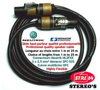 Cavo HP Speakon HQ Neutrik NL2FXX-W-S Cavo Altoparlante Monacor SPC-525/SW