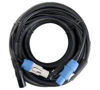 Cavo Ibrido Doppio Alimentazione XLR Powerplug Speakon Live Studio DJ PA 10m