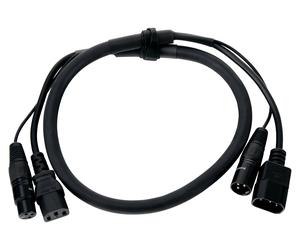 Cavo Ibrido Doppio Combinato Alimentazione Segnale DMX IEC XLR Effetti Luce 1m