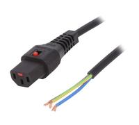 Cavo IEC-PC1405 IEC C19 femmina, fili 4m con bloccaggio IEC LOCK nero IEC LOCK