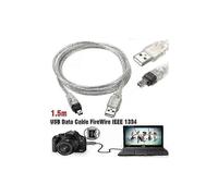 Cavo IEEE 1394 a USB 1.5 m Compatibile con Videocamere Sony, JVC, Panasonic Mini DV per Trasferimento Video e Audio