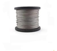 Cavo in acciaio inossidabile 304 Filo nudo Linea da pesca Morbido antiruggine Sollevamento for terrazze Stendibiancheria 7*19 Struttura intrecciata, diametro 0,16 Lunghezza 164 piedi(Dia0.16"Length164
