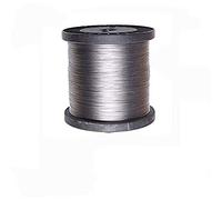 Cavo in acciaio inossidabile 304 Filo nudo Linea da pesca Morbido antiruggine Sollevamento for terrazze Stendibiancheria 7*19 Struttura intrecciata, diametro 0,16 Lunghezza 164 piedi(Dia0.08"Length164