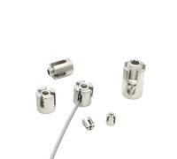 Cavo in acciaio inossidabile 316, morsetti a fibbia incrociata, blocco fisso del cavo, set di dadi e bulloni, grado marino, 2-8 mm, 10 pezzi(For 5MM wire)