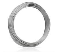 Cavo in acciaio inossidabile da 5/10 m, struttura 7 * 7, cavo da pesca morbido, fune di sollevamento, fune di sollevamento, fune di trazione, stendino, fune metallica(1.5mmx5M)