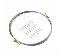 Cavo in acciaio inossidabile per pesca in acqua salata, resistente ai morsi, bobina da 10 m, con manicotti a crimpare in rame per connessioni terminali sicure (68 kg)