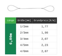 Cavo in acciaio rivestito con occhielli PCV con asole Asole Cavo in acciaio