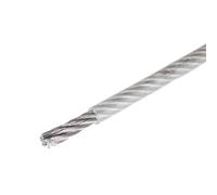 Cavo in acciaio rivestito in PVC trasparente da 50/100,0 m, diametro 1,50 mm, struttura 7X7, cavo flessibile morbido, corda sospesa, lenza pesca Per Tende(100.0M)