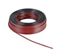 CAVO IN CCA ROSSO NERO 2X0,75MM BOBINA 100 METRI -VISDC-100 TECNO-ESHOP