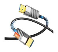 Cavo In Fibra Ottica Compatibile Con HDMI 2.1 8K 8K 60Hz 4K 120Hz HDR10+ HDCP EARC For HDTV, Laptop, Proiettore, TV Box PS4 PS5.(4K Grey Orange,50m)