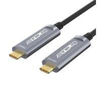 Cavo in Fibra Ottica da USB C a C 10M, 10Gbps 3.2 Trasferimento Dati ad Alta Velocità Gen2 per VR, Webcam, TV, Fotocamera, Xbox 360, Laptop, Videoconferenza e Altro