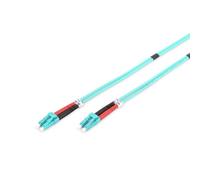 Cavo patch LWL, duplex, connettore LC > LC, multimodale OM3 turchese