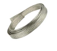 Cavo in filo di acciaio espandibile con guaina intrecciata in rame stagnato da 1/5 m larghezza, 4-25 mm, for conduzione potenza, audio, altoparlante, metallica(Tinned Copper,Width 6mm,1M)