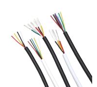 Cavo in rame isolato 2M 24AWG UL2464 con guaina, canale audio, linea 2, 3, 4, 5, 6, 7, 8, 9, 10 conduttori, filo di controllo del segnale(Black,8 cores)