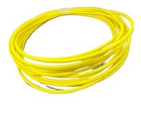 Cavo in rame resistente al calore da 10 m, filo in silicone ad alta temperatura, elemento riscaldante for pavimento caldo isolato in fibra di vetro intrecciata a 300°C(Yellow,10 METERS_SQUARE 0.5MM)
