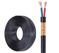 Cavo In Rame Schermato A 2 Conduttori, Cavo Flessibile For Segnali E Alimentazione Da 0,5 A 2,2 Mm², For Automazione, Audio E Cablaggio Domestico(25ft,0.5mm2-2c)