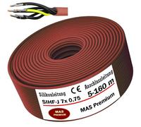 Cavo in silicone 5-160 m cavo in silicone cavo per sauna SIHF-J 7x 0,75 fless...