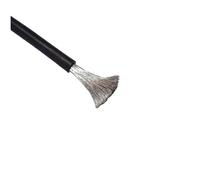 Cavo in silicone for alte temperature 4AWG, filo di rame stagnato rosso/nero for batteria for auto e trasmissione di energia con inverter solare(Black,20meters)