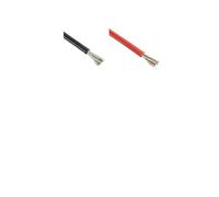 Cavo in silicone for alte temperature 4AWG, filo di rame stagnato rosso/nero for batteria for auto e trasmissione di energia con inverter solare(Red and black,4meters)