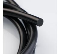 Cavo in silicone solido nero diametro 1 mm ~ 25 mm Guarnizione in gomma bianca Strisce di tenuta O Ring Impermeabile ad alta temperatura-Diametro 4,5 mm, 5 metri