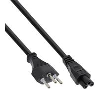 Cavo InLine B-16656C 2 m SEV 1011 a IEC C5 H05VV-F 3G0.75 Nero
