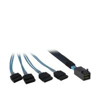 Cavo Inter-Tech SFF 8643 a 4x SATA 0,5 m Nero/Blu