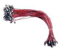 Cavo interruttore di ripristino dell'alimentazione del computer, 50 pezzi, cavo interruttore a bilanciere per interfacce I/O e interruttori a pulsante, ricambio con design rosso nero codificato a