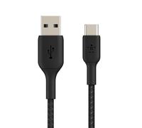 Belkin BoostCharge Cavo intrecciato USB-C a USB-A 3m iPhone15 Switch Pixel Nero