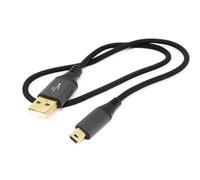 Cavo intrecciato da USB 2.0 A a Mini-B a 5 pin, estremità in metallo, cavo di alimentazione e dati 24AWG, trasferimento ad alta velocità (0,5 m)