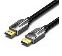 Cavo intrecciato in cotone DisplayPort 2.1 UltraHD 16K 40 Gbps Vention, 3 m, nero