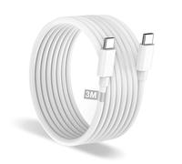 Cavo iPhone 15 16 17 USB C 3Metri, 60W Cavo USB C to USB-C Ricarica Rapida White Cavetto usb Type c per iPhone 15/16/17/15 /Pro/Pro Max/Plus/Air, iPad, Samsung Galaxy, Macbook Pro/Air, XiaoMi, HuaWei