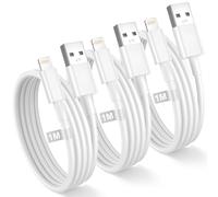 Cavo iPhone 1M 3Pezzi,Cavo Lightning a USB [Certificato MFi], cavo iPhone Ricarica Rapida Cavetto Filo Lightning USB Cavi per iphone 14/13/12/11/Pro/ Pro Max/XS/XS Max/XR/8/7/Plus/6s Plus,iPad Airpods