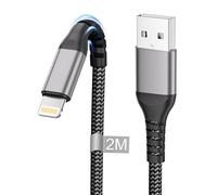 Cavo iPhone 2 Metri, Cavo Lightning 2M Certificato Apple MFi, Cavetto iPhone Cavi Ricarica Phone Filo Caricatore i-Phone Cavi USB Lightning per iPhone 14 13 12 11 Pro Max/Mini/XS/XR/8/7/6 Plus/SE,iPa