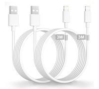 Cavo iPhone 3 Metri 2Pezzi Certificato Apple MFi,Cavo USB Lightning 3 Metri