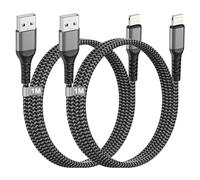 Cavo iPhone Apple Certificato MFi, Cavo Lightning 1M 2Pezzi,Cavo Ricarica iPhone Nylon Cavetto iPhone Filo Caricatore Carica Rapida per iPhone 14 13 12 11 Pro Max/Mini/XS/8/7/6 Plus/5/SE/iPad