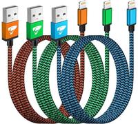 Cavo iPhone Caricabatterie iPhone [2 m/Set di 3] Cavo Lightning USB MFi certificato Nylon intrecciato Cavo I Phone Ricarica Rapida Filo Ultra Solido per iPhone 14 Pro Max 13 12 11 XR XS X 8 7 Plus Se