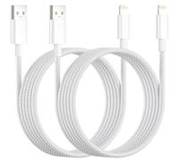 Cavo iPhone, Cavo Lightning 2M+2M [Certificato Apple MFi], Cavo Ricarica iPhone Cavo USB Lightning Filo Caricatore iPhone Nylon Cavetto iPhone Cavo USB per iPhone 14/13/12/11/XS/X/8/7/iPad