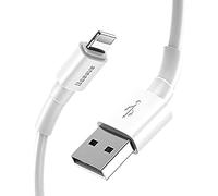 Cavo iPhone Certificato MFi Rapida iPhone Caricabatterie CAVO USB LIGHTNING 2.4A 1M BASEUS CALSW-02 WHITE Caricatore iPhone Cavo Ricarica per iPhone 11 Pro Max XR XS X 10 8 7 6s 6 Plus 5s 5 SE 2020 iPad