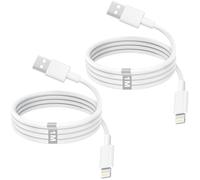 Cavo iPhone Lightning, Cavo Lightning 1M 2Pezzi [Apple Certificato MFi] Cavo Ricarica iPhone Cavetto iPhone Filo Caricatore Carica Rapida per Apple iPhone 14 13 12 11 Pro Max Mini XS XR 8 7 6 SE iPad