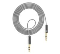 Cellularline Aux Music Connection Cable - Universale Cavo Aux con rivestimento anti strappo Grigio