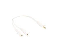 Cavo Jack a Y - ST da 3,5 mm a 2 BU da 3,5 mm - stereo - placcato oro bianco - 0,1 m