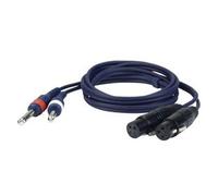 CAVO JACK DAP AUDIO FL43150 DA 2 x Jack 6,3 mm - A 2 XLR/F 3PIN LUNGHEZZA 1,5 mt