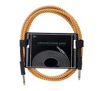 Cavo jack per chitarra elettrica e basso, Cavo for chitarra e strumento intrecciato antirumore multicolore 300 cm 6 m(Orange,6m)