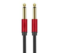 Cavo jack per chitarra elettrica e basso, Cavo for chitarra TS/TRS da 1/4 di pollice maschio-maschio multicolore, diverse misure(Red Ts,6 m)