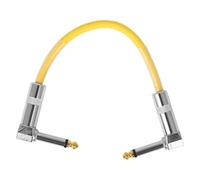 Cavo jack per chitarra elettrica e basso, Cavo for effetti for chitarra da 30 cm, con anima in rame, schermato a basso rumore, multicolore(Yellow)