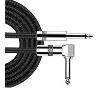 Cavo jack per strumenti diritto/angolare, Cavo audio AUX dritto e ad angolo retto da 1/4 di pollice for amplificatore for chitarra e basso, diverse dimensioni(Right Angle,0.5m)