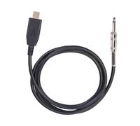 Cavo jack per strumenti diritto/angolare, Cavo di registrazione for chitarra USB a doppia schermatura placcato oro da 6,35 mm, nero, 2 m/3 m(300cm)