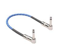 Cavo jack per strumenti diritto/angolare, Cavo effetto chitarra elettrica a doppio gomito da 90 gradi, blocco singolo, multicolore(Blue)