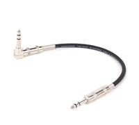 Cavo jack per strumenti diritto/angolare, Cavo TRS maschio-maschio da 6,35 mm dritto ad angolo retto for chitarra e tastiera multicolore 0,3-15 m(Black,1.5m)